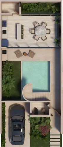 Plano nivel 1 de Villa Náay